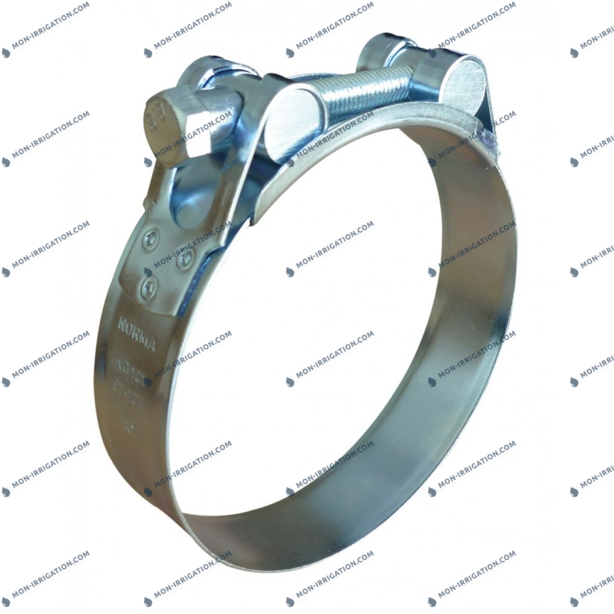 Collier de serrage (Collier en inox -Vis en acier) pour tuyaux de Ø ext.  200-213 mm - Largeur: 30 mm
